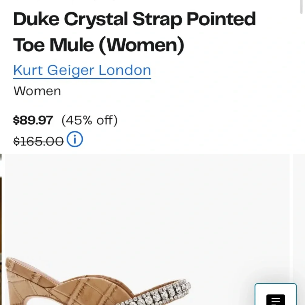 New: Kurt Geiger London Duke Jeweled Mule. Size 39 - Picture 13 of 14